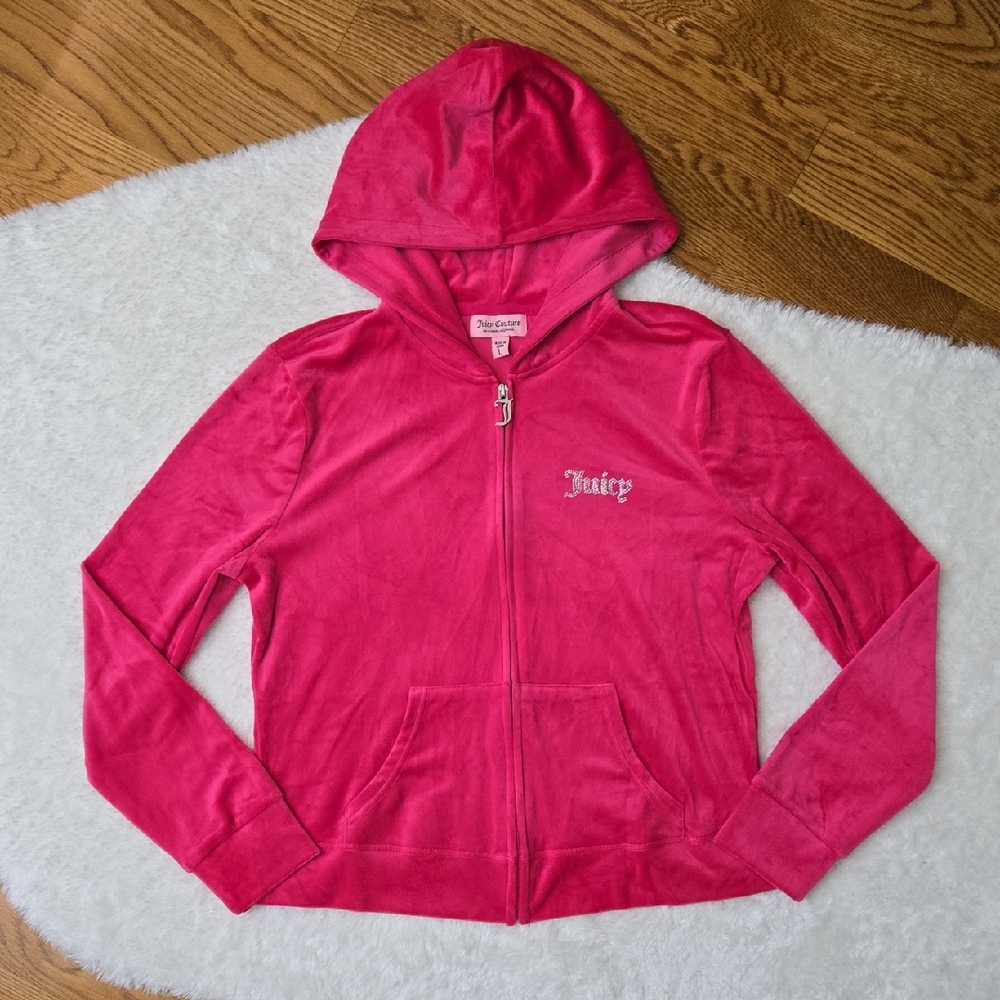 Juicy Couture Pink Velvet Jacket, Womens Large